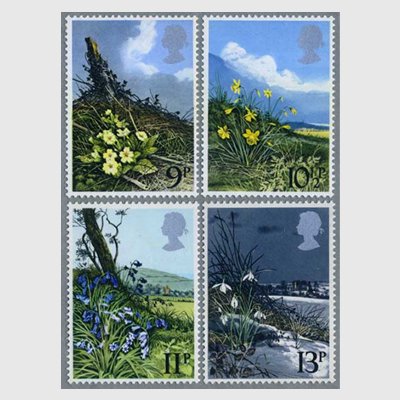 イギリス 1979年春の花4種 日本切手 外国切手の販売 趣味の切手専門店マルメイト