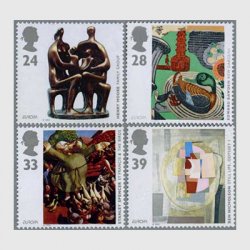 イギリス 1993年ヨーロッパ切手 美術4種