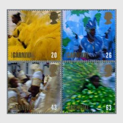 イギリス  1998年ヨーロッパ切手「カーニバル」4種