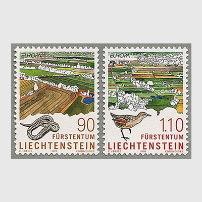 リヒテンシュタイン 1999年ヨーロッパ切手2種 - 日本切手・外国切手の販売・趣味の切手専門店マルメイト