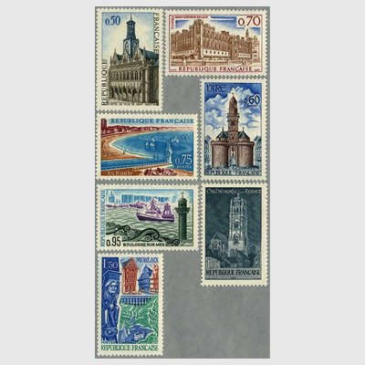 フランス 1967年観光切手7種 - 日本切手・外国切手の販売・趣味の切手