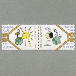 オランダ 2007年ヨーロッパ切手2種