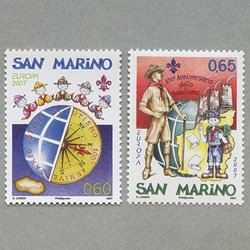 サンマリノ 2007年ヨーロッパ切手2種 