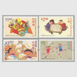 香港 2004年児童切手(おもちゃとゲーム)4種