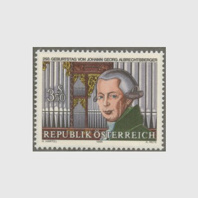 オーストリア 1986年アルブレヒツベルガー生誕250年 日本切手 外国切手の販売 趣味の切手専門店マルメイト