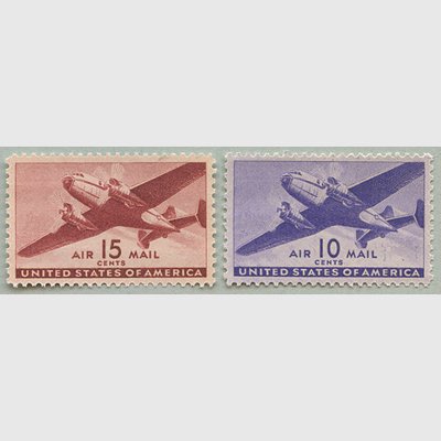 アメリカ 1939年航空 大西洋横断飛行2種 - 日本切手・外国切手の販売