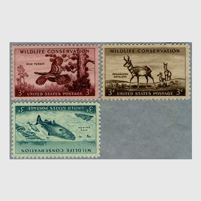 アメリカ 1956年野生動物保護3種 - 日本切手・外国切手の販売・趣味の