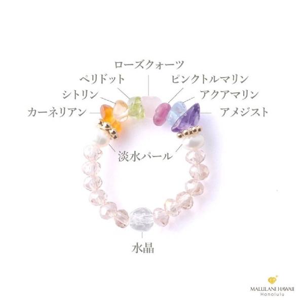 淡水パール×アンバー×スピネル×テラヘルツ×アメジスト×水晶 【公式通販】