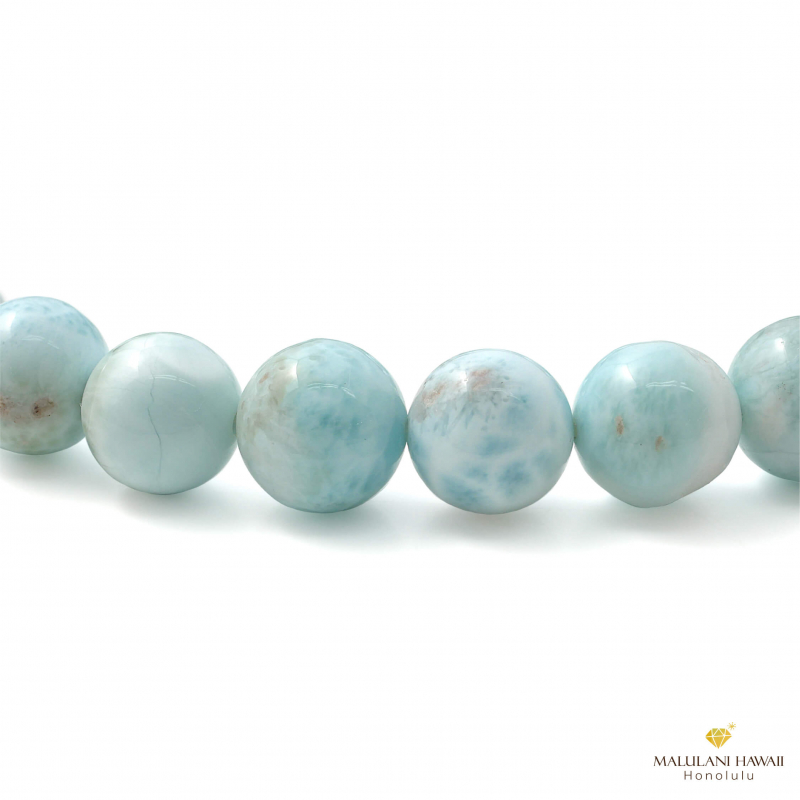 【新入荷】　ラリマー　ブレス13.1〜13.8㎜（新品未使用）波模様　高品質 WEB限定／アウトレット】ラリマー No.2