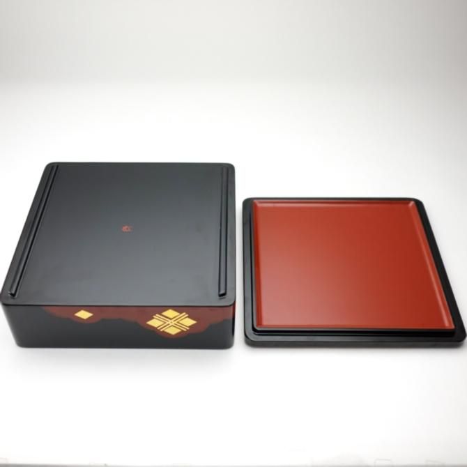 新品　秀衡塗 一段本重 菊　重箱 秀衡塗 一段本重 菊 重箱