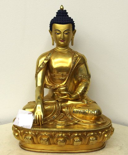 ネット買取 □☆アジアン ネパール仏像 釈迦牟尼仏陀尊像（BS-54