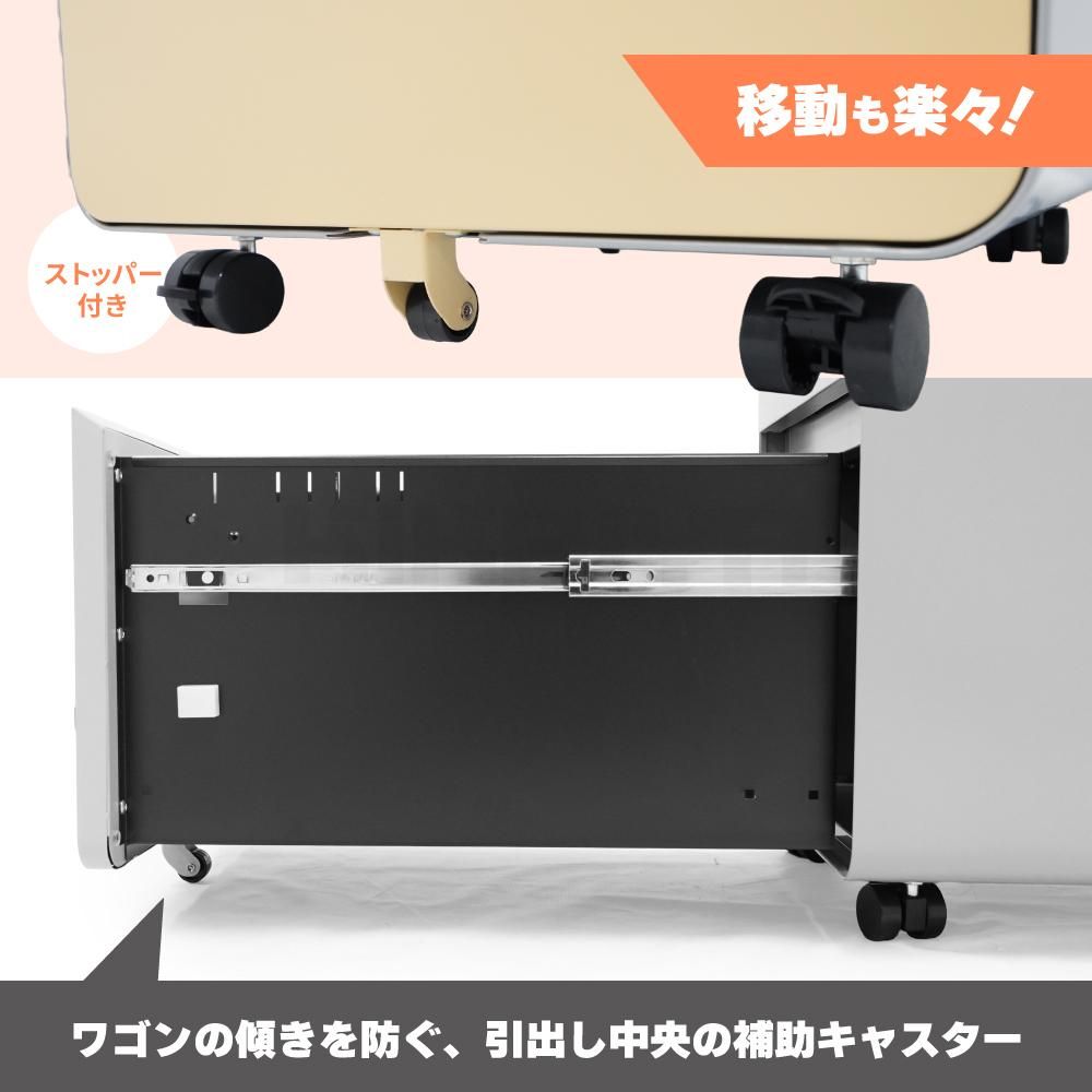 デスクワゴン 3段 | 鍵付きサイドワゴン - キカイヤ/工具のKIKAIYA