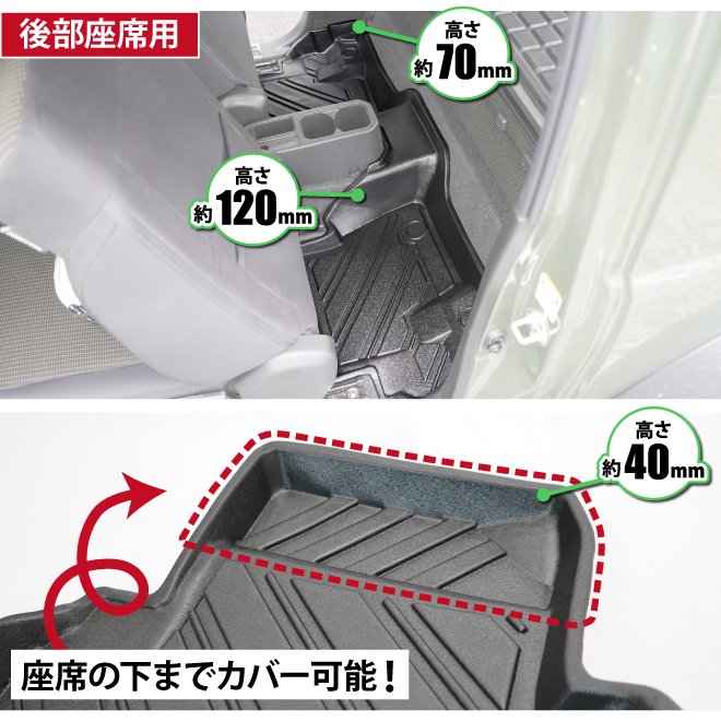 ジムニー 3Dフロアマット 3点セット 右ハンドル AT車用 JB64 JB74