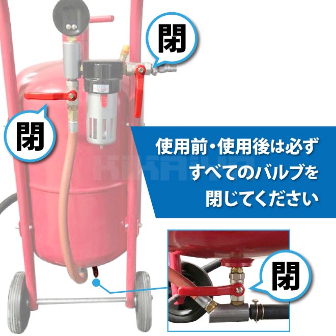 サンドブラスト 直圧式 20ガロン サンドブラスター 75L サビ落とし