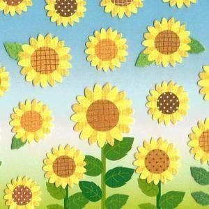 サマーセレクションシール 和紙 ひまわり