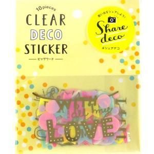 シェアデコシリーズ クリアデコステッカー ビッグワード pastel シール ステッカー専門店 シールプラザ14colors シェアデコシリーズ クリアデコステッカー ビッグワード pastel シール ステッカー専門店 シールプラザ14colors