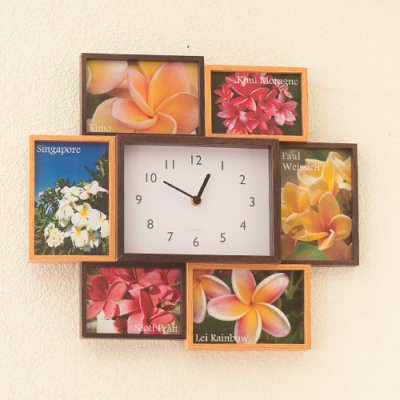 使い勝手の良い Hawaii clock ハワイアン プルメリア ラインストーン