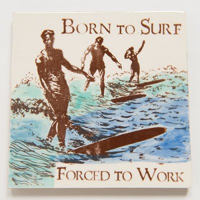 スクエアタイルアート　Born to Surf