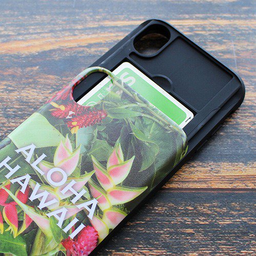カード収納付きスマホケース Iphone X Xs対応 ハワイアン雑貨 プルメリアやハワイ植物の通販専門店 Lani Hawaii ラニハワイ