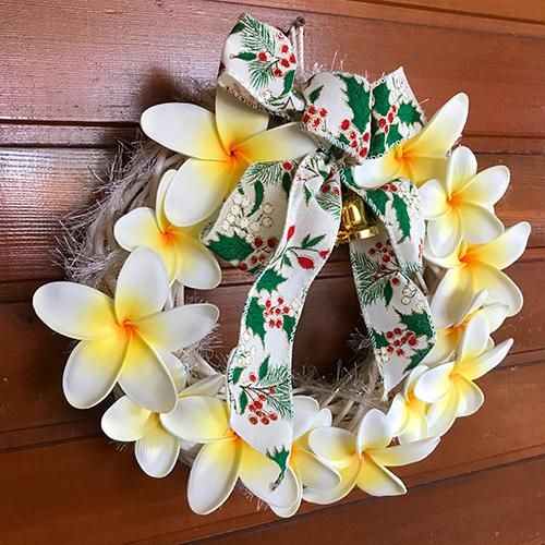 NapuaxLani Hawaii】ハワイ満開！プルメリアリース - ハワイアン