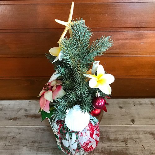 NapuaxLani Hawaii】リゾートクリスマス！ハワイを感じる！クリスマスツリーフラワーアレンジメント（サイズ ＬｏｒＳ）個数限定 -  ハワイアン・セレクトショップ | Lani Hawaii (ラニハワイ)