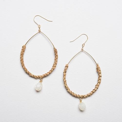 Napua x Lani Hawaii】ラウハラx14kgf・ピアス/イヤリングE・ピカケ