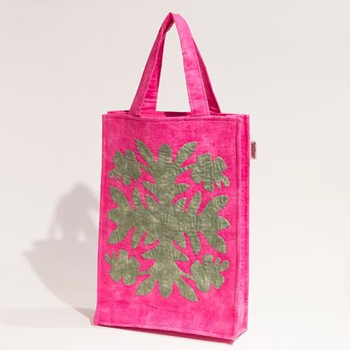 サザンフォレスト ハワイアンキルト トートバック モンステラ ピンク