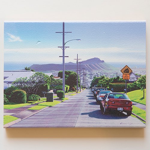 栗山義勝 ［Yoshikatsu Kuriyama］ Wood Art Print ハワイの風景シリーズ- ダイヤモンドヘッドへの道096 -  ハワイアン雑貨、プルメリアやハワイ植物の通販専門店 | Lani Hawaii（ラニハワイ）