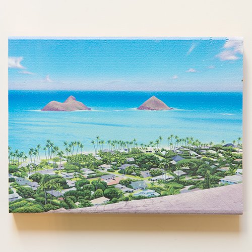 ブランド 新品 【Rebecca Lowell Art】希少 ハワイ フラ 島風景 絵画