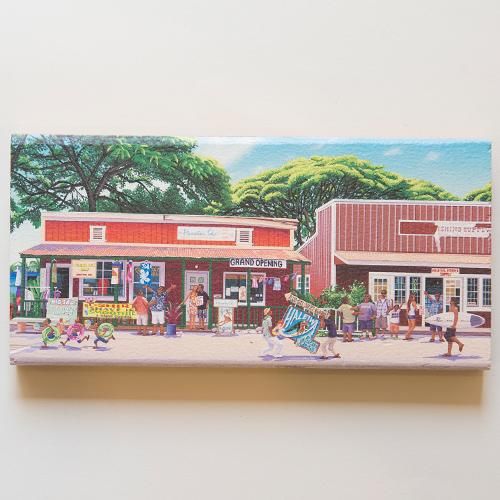 ハワイの風景画／栗山義勝さんの2枚と不明な方の1枚です 栗山義勝 ［Yoshikatsu Kuriyama］ Wood Art Print ハワイの風景
