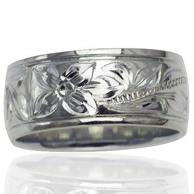 Silver Hawaiian Ringハワイアンリング - ハワイアン雑貨、プルメリア