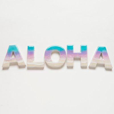 【Luana Ocean Art・ルアナオーシャンアート】ALOHAレターズ・ハウオリカラー