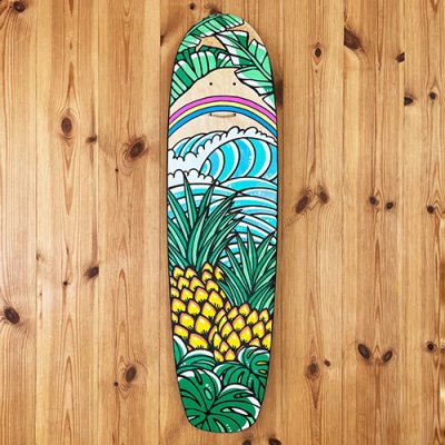 【TAMO】原画 スケートボードデッキ （Pineapple Rainbow）