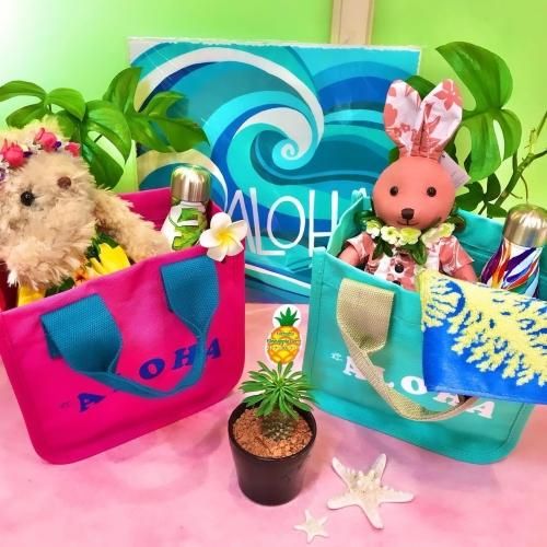 Haleiwa Happy Market 】ワイドハンドルミニバッグ - ハワイアン