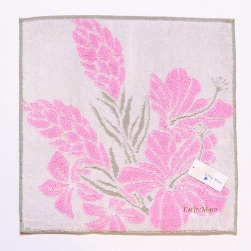 Kathy Mom】ミニタオル ハワイアンキルト柄 ハイビスカスピンク