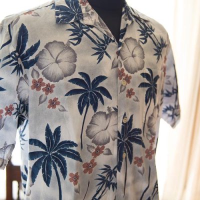 Vintage Aloha Shirt/  Blue Paradise졼M