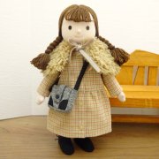着せ替え人形 黄色 チェック ワンピース 女の子 DB1-2 28cmサイズ