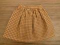 ギャザースカート・茶色のチェック柄・28cmサイズ