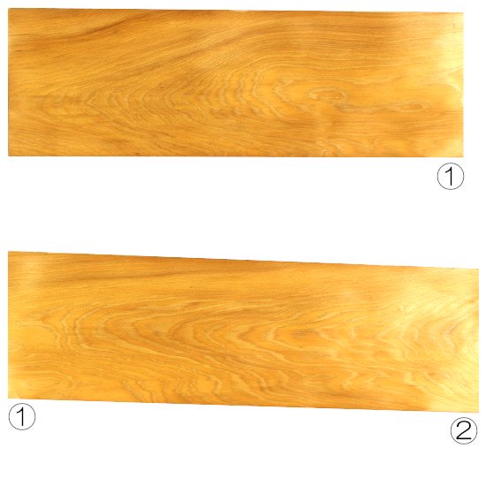 屋久杉板目のツキ板(和紙貼) 約210×19cm前後 - 木材・木工素材の通信販売 / DIY銘木ショップ