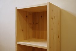 木製カラーボックス｜木製本棚/オープンラック｜2段ボックス[奥深タイプ]｜ひのき無垢家具｜ヒノキクラフト