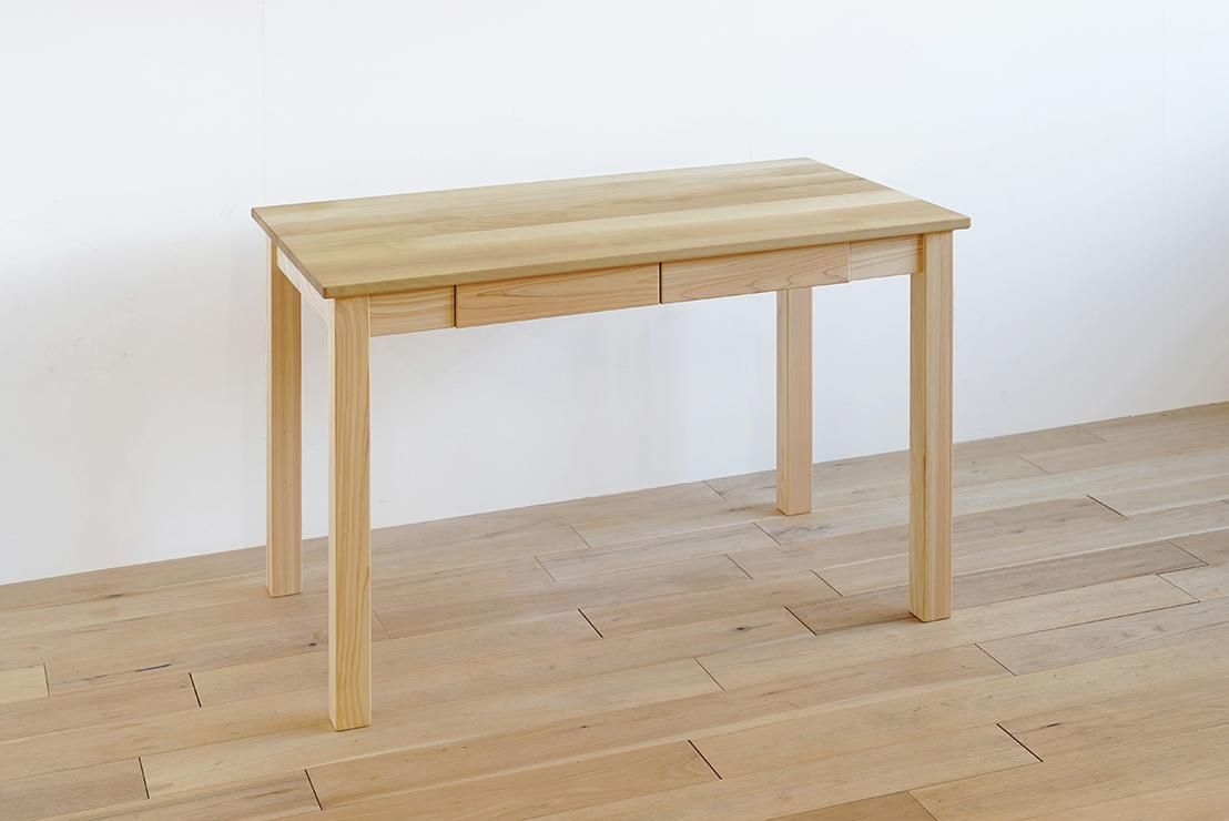 里山デスク［M］モチノキ天板20t｜学習机｜ひのき無垢家具｜ヒノキクラフト