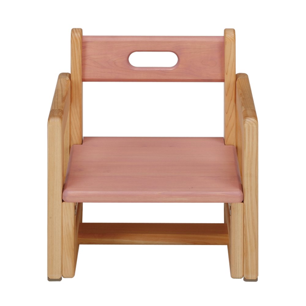 高さ調整幼児椅子 木製キッズチェア 子供部屋 檜無垢家具 可動キッズチェア