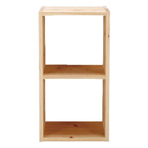 木製カラーボックス｜木製本棚/オープンラック｜２段ボックス