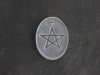 vintage frost white star glass pendant 18X13