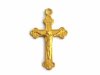 French dead stock gold cross pendant