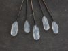French vintage white opal glass on wire 2/lot