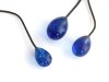 French vintage blue drop glass on wire 2/lot