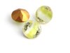vintage pistachio/white givre crystal glass stone 31ss 4/lot