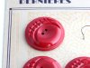 French vintage red large button