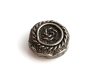 French vintage silver decorative button